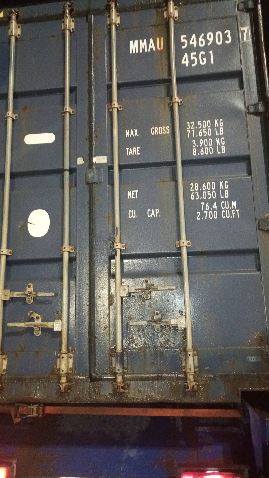 Морской контейнер 40 футов MMAU5469037