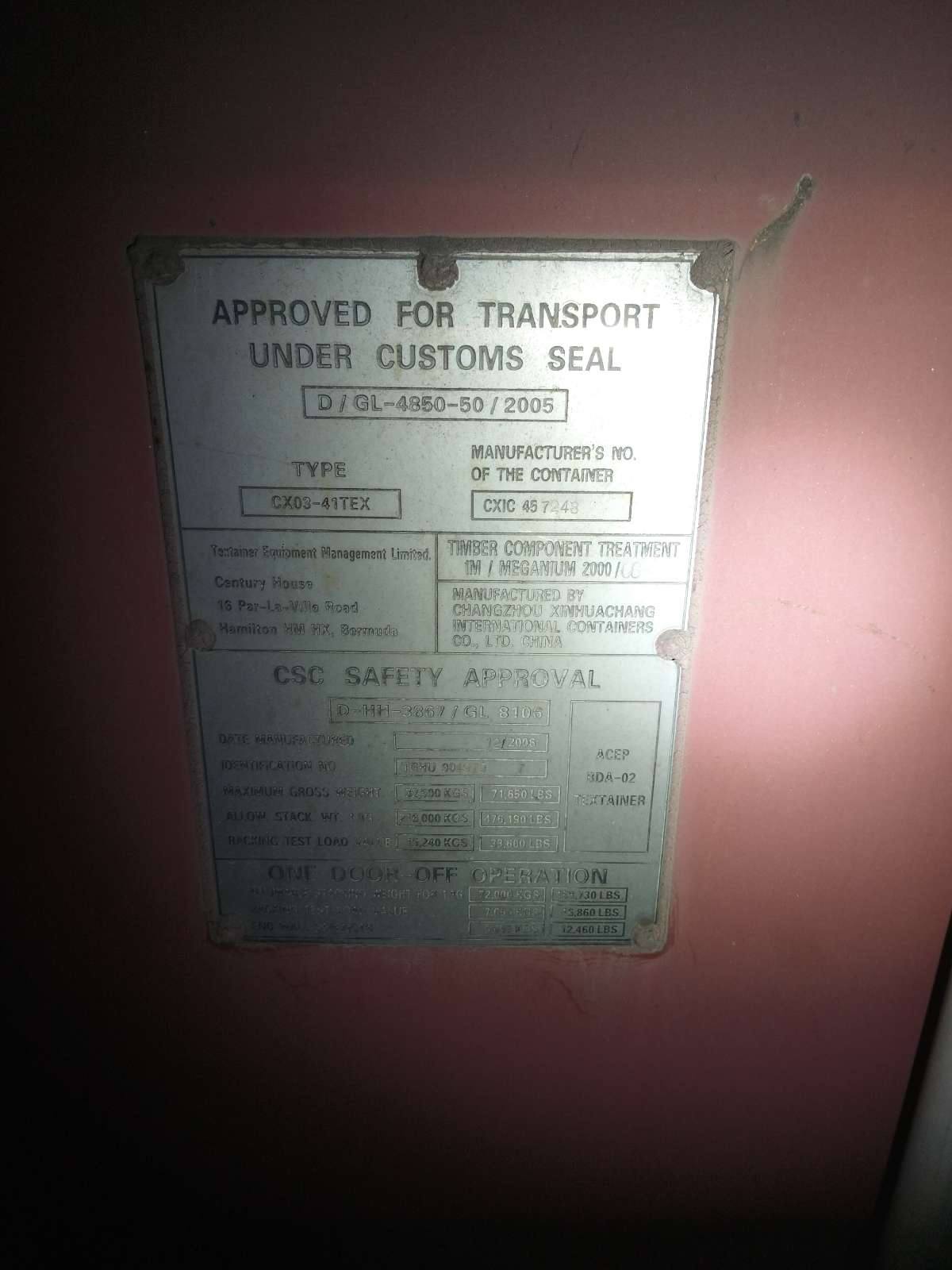 Морской контейнер 40 футов TGHU9049797
